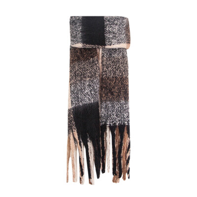 

Gobestart Womens Fashion Long Shawl Big Grid Winter Warm Large Scarf Wrap Long Scarves