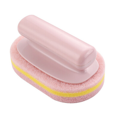 

Toponeto Sponge Brush Eraser Scrub Handle Grip Sink Pot Bowl Kitchen Cleaning Tool