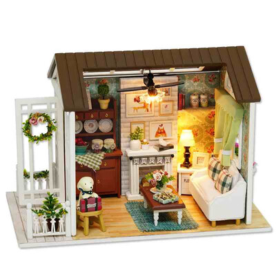 

DIY Doll House Wooden doll Houses Miniature dollhouse Furniture Toys for children Christmas Gift