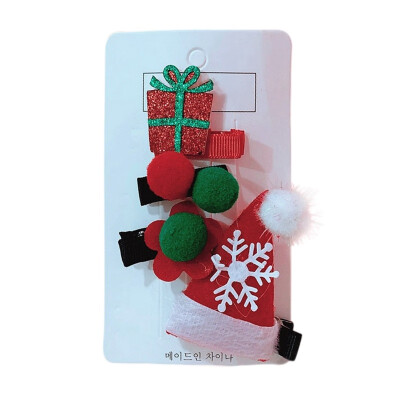 

Girls Hair Clips Cute Christmas Santa Claus Design Hair Pin Set Children Hairpin Princess Hair Accessories new