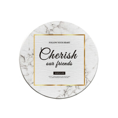 

Insulation Coaster Table Mat Marble Diatom Mud Moisture-Proof Anti-Scalding Insulation Coaster