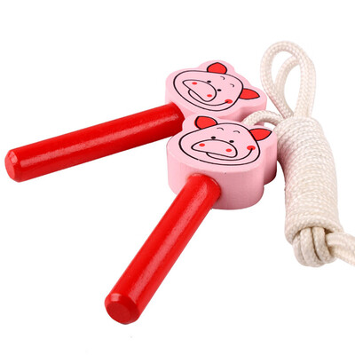 

Tailored 24 Meter Cartoon High Quality Wooden Handle Jump Rope Toy