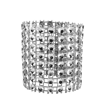 

10Pcs Rhinestone Napkin Ring Serviette Holder Wedding Holiday Party Table Decor