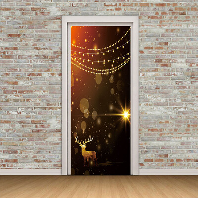 

Tailored Merry Christmas Removable Door Mural Wall Sticker Xmas Home Decal