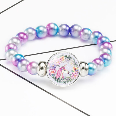 

Rainbow Unicorn Bracelet Party Bag Fillers Birthday Girls Gift
