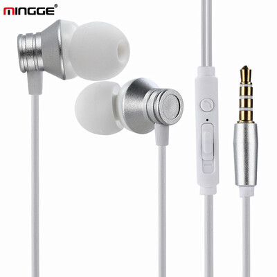 

MINGGE name grid control metal earphones hoe in-ear subwoofer mobile computer universal headset M16