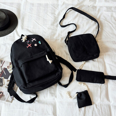 

Modern&Elegant in Fashion Women Canvas School Bag Students Women Backpack Backpack Women Backpack Rucksack