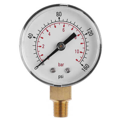 

0-160psi 0-11bar Pressure Gauge Air Compressor Meter Hydraulic Pressure Tester Gauge 18inch NPT Side Mount