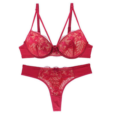 

2018 Fashion Lace Sexy Luxury Underwear Lingerie Brand Women Strappy Bra Set Thong Hollow Transparent Comfy Underwear