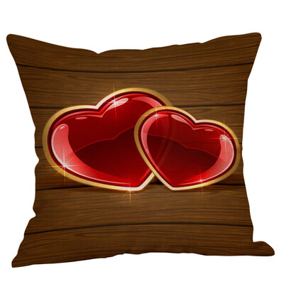 

〖Follure〗Valentines Day Polyester Printed Sofa Car Home Decoration Pillow Case