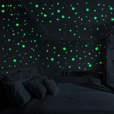 

3D Stars Glow In The Dark Luminous Fluorescent Wall Stickers Room Decors