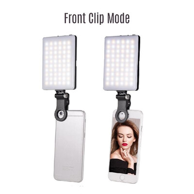 

Mini Clip-on Mobile Phone LED Light 3200K5600K Bi-color Temperature Dimmable Built-in Rechargeable Battery for iPhone X877 Plu
