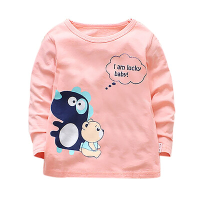 

Autumn Baby Boys Long Sleeve T-Shirts Kids Girls Cartoon Tops Tees Casual Blouse T-Shirts