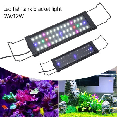 

Full Spectrum Fish Tank Lamp LED Aquarium Light Extendable Brackets Marine Fish Tank Light Over-Head