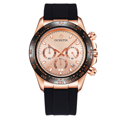 

OCHSTIN Business Men Watch Silicone Strap Quartz Sport Wristwatch Calendar Fashion Casual Luminous Male Watches