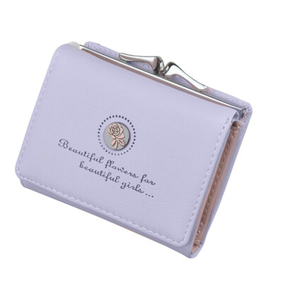 

Vintage Floral Tri-fold Purse Card Cash Holder Women Faux Leather Short Wallet
