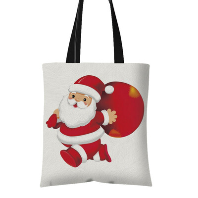 

1Pc 4338Cm Christmas Handbag Christmas Tree Santa Claus Elk Candy Bag Canvas Shopping Bag Christmas Gift Bag