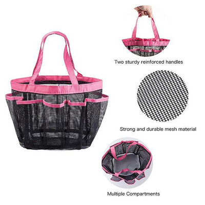 

Gobestart 1PC Creative Foldable 8 Grid Oxford Fine Mesh Storage Bag for Bathroom