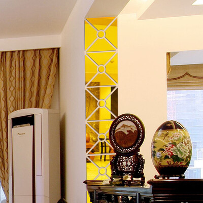 

Gobestart Modern Mirror Style Removable Decal Art Mural Wall Sticker Home Room DIY BK