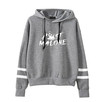 

Herqw61 Unisex Rapper Post Malone Women Hoodie Celebration Splatter Striped Sleeve Pullover Sweatshirt
