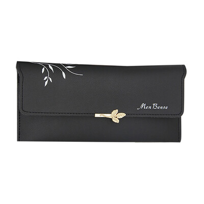 

Women Fashion Microfiber Long Wallets Card Holder High Quality Durable Floral Printed Purse