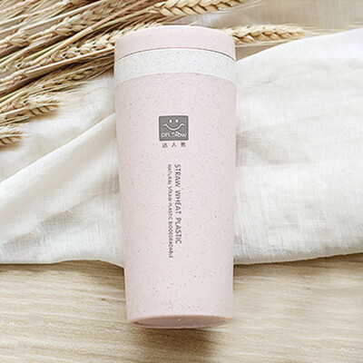 

Gobestart Kitchen Wheat Straw Double Insulated Gift Mug Tumbler With Lid Eco-friendly