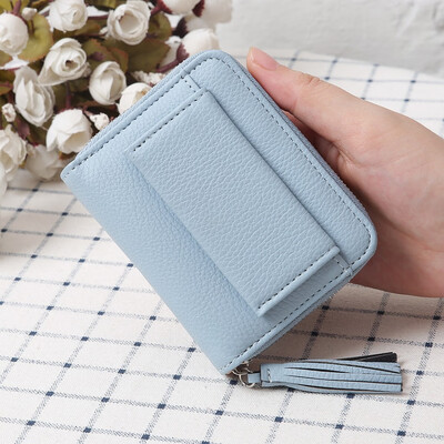 

Tailored Women s Fashion Trend Solid Color Long Fringed Leather Card Wallet