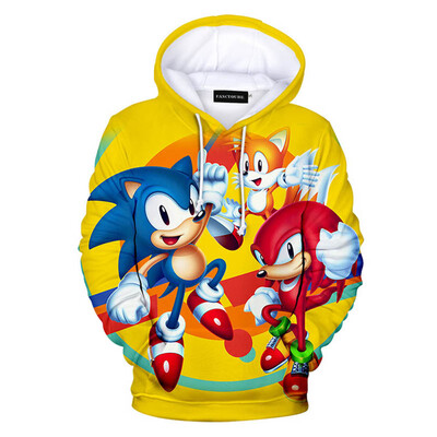 

Herqw61 Unisex 3D Sonic the Hedgehog Printed Hoodies Men Women Boys Girls Pullover Sweatshirt