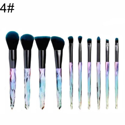 

510Pcs Colored Rhinestone Foundation BB Cream Blusher Makeup Brush Tool Set