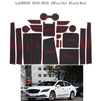 

19pcsset Gate Slot Pad Car Interior Door Cup Holder Groove Nonslip Mat Replacement For Buick LaCrosse 2016-2018
