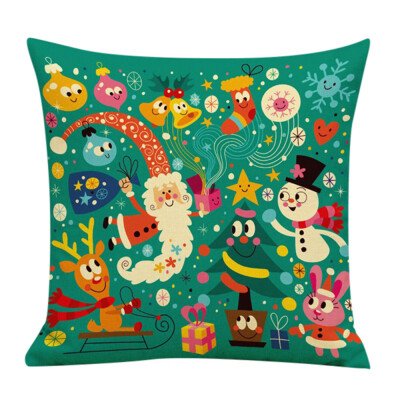 

Tailored Christmas Style Pattern Pillow Case Fashion Square Cushion Car Sofa Home Offi