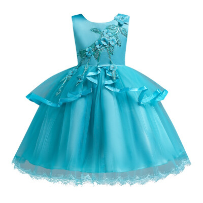 

Princess Flower Girl Dress Summer Tutu Wedding Birthday Party Dresses For Girls Children Costume Teenager Prom Designs