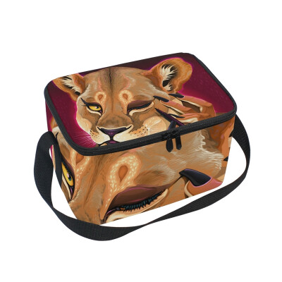 

ALAZA Lunch Box Insulated Makeup Dog Lunch Bag Large Cooler Tote Bagfor Men Women