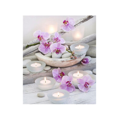 

Full Square Rhinestone 5D DIY Painting Flower Candle Embroidery Cross-stitch Painting Drawing Needlework