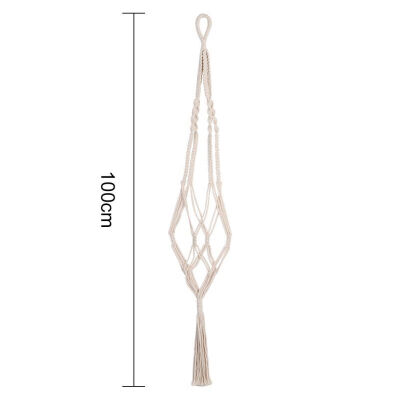 

Hand-woven Cotton Rope Plant Hangers Flower Pot Hanging Planter Basket Holder For Balcony Garden Decor