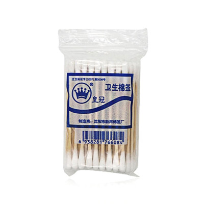 

60pcs Wood Cotton Swab Cosmetics Makeup Health Medical Ear Clean Sticks Buds Tip Wood Cotton Head Swab