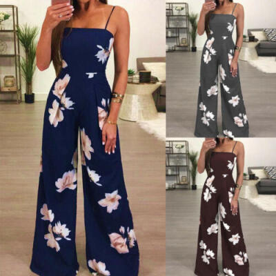 

US Women Floral Playsuit Jumpsuit Romper Holiday Summer Casual Pants Sundress