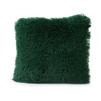 

Super Soft Throw Pillow Covers Pillowcases Plush Faux Fur Cushion Case Home Decorative Pillowcase 17x17inch White