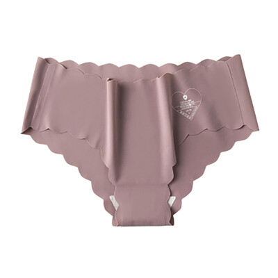 

Comfortable Breathable Seamless Antibacterial Briefs Fashion Trend Novel Solid Color Women Nylon Mid-Rise Panties