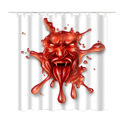 

Horrifying Halloween Shower Curtain Mildew Waterproof Polyester Fabric Shower Curtain Christmas Decor