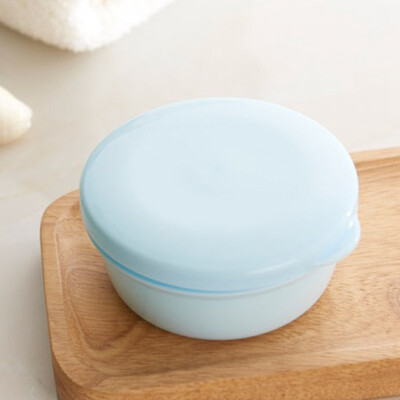 

Portable Round Plastic Sealing Soap Box Bath Tool Convenient Comfortable