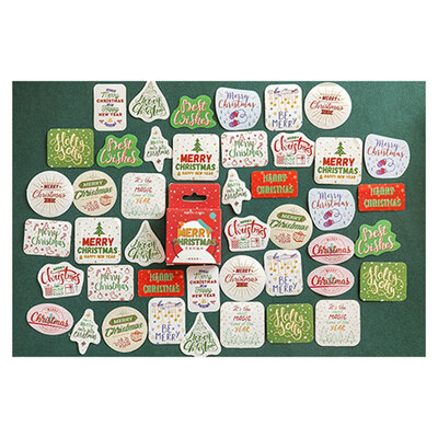 

New 45Pcs\Pack Christmas Series Decorative Stickers Diy Decoration Diary Scrapbook Stickers School Stationery