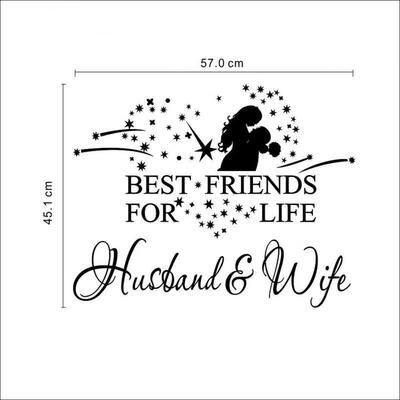 

DIY BEST FRIENDS FOR LIFE HUSBAND & WIFE Wall Art Decal Quote Words Lettering P6
