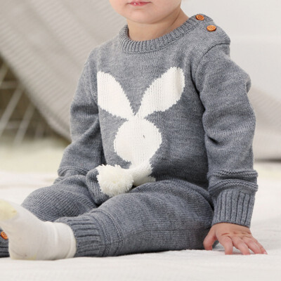 

Baby Rompers Sets Newborn Rabbit Baby Jumpsuit Overall Long Sleevele Baby Boys Clothes Autumn Knitted Girls Baby Casual Clothes