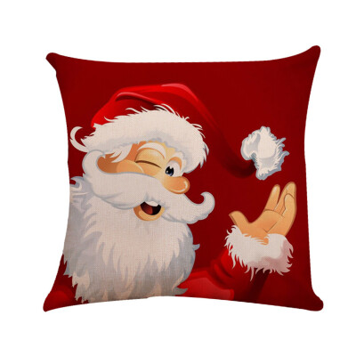 

Tailored Merry Christmas Square Home Car Decor Throw Pillow Case Sofa Waist Cushion Cover