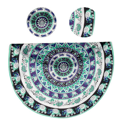 

Summer Round Mandala Pareo Wrap Shawl Towel Blanket Scarf Beach Mat Tapestry Mandala Round