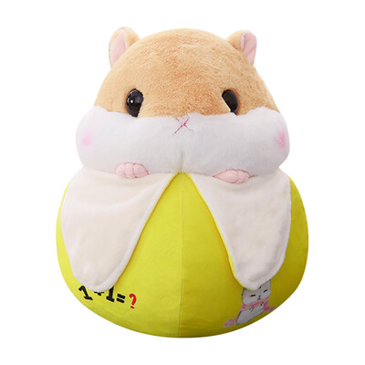 

Gobestart Cute Hamster Plush Stuffed Animal Toys Fruit Hamster Kawaii Stress Reliever Toy