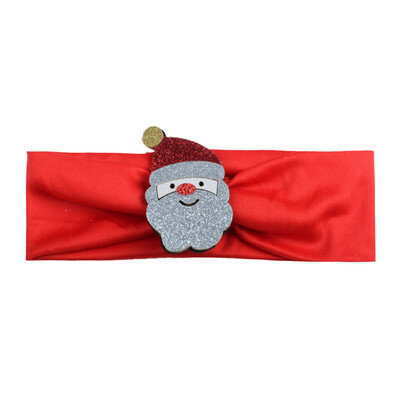 

Baby girl headband Infant hair cloth bow newborn Headwear Christmas headwrap Gift Toddlers bandage Ribbon tree Santa Claus