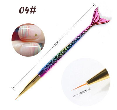 

〖Follure〗Women Mermaid Nail Art UV Gel Carving Pen Brush Liquid Powder DIY