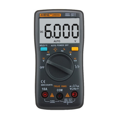 

ANENG AN8002 Multimeter 6000 Counts Back Light ACDC Ammeter Voltmeter Ohm Frequency Diode Temperature Tester